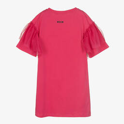 إم إس جي إم-فستان تينز بناتي قطن وتول لون زهري | Childrensalon Outlet