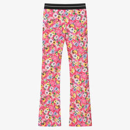 MSGM-Розовые легинсы-клеш в цветочек | Childrensalon Outlet