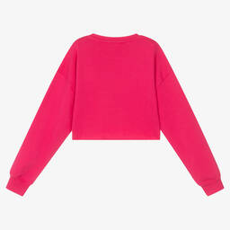 إم إس جي إم-سويتشيرت قصير تينز بناتي قطن لون زهري فيوشيا | Childrensalon Outlet