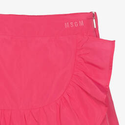 MSGM-Teen Girls Pink Ruffle Taffeta Skirt | Childrensalon Outlet