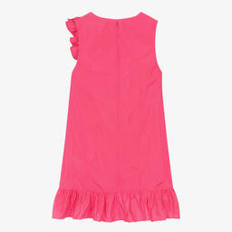 MSGM-Teen Girls Pink Taffeta Ruffle Dress | Childrensalon Outlet