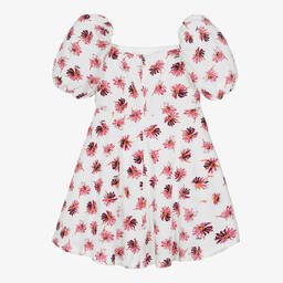 MSGM-Teen Girls White & Pink Flower Dress | Childrensalon Outlet