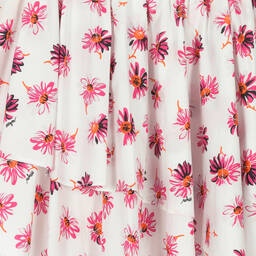 MSGM-Бело-розовая юбка в цветочек | Childrensalon Outlet