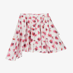 MSGM-Бело-розовая юбка в цветочек | Childrensalon Outlet