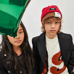 MSGM-بلوفر مزيج صوف محبوك لون عاجي وبني | Childrensalon Outlet