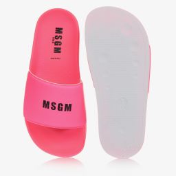 MSGM-Teen Pink Logo Sliders | Childrensalon Outlet