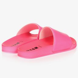 MSGM-Teen Pink Logo Sliders | Childrensalon Outlet