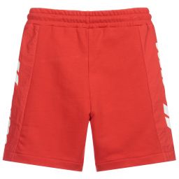 MSGM-Teen Red Logo Jersey Shorts | Childrensalon Outlet