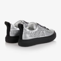 MSGM-Teen Silver Logo Trainers | Childrensalon Outlet