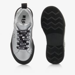MSGM-Teen Silver Logo Trainers | Childrensalon Outlet