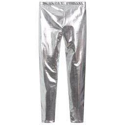 MSGM-Teen Silver Metallic Leggings | Childrensalon Outlet