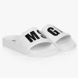 MSGM-Белые шлепанцы для подростков | Childrensalon Outlet