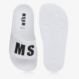 MSGM-Белые шлепанцы для подростков | Childrensalon Outlet