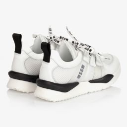 MSGM-Teen White Logo Trainers | Childrensalon Outlet