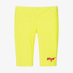 MSGM-Teen Yellow Cycling Shorts | Childrensalon Outlet