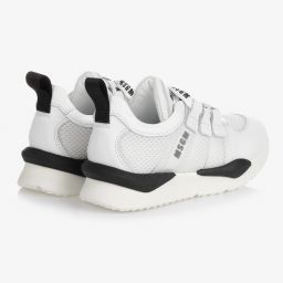 MSGM-White & Black Logo Trainers | Childrensalon Outlet