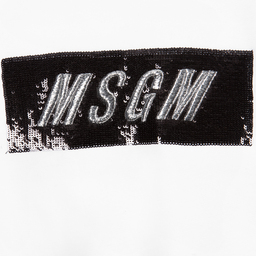 MSGM-White Cotton Logo Sweatshirt | Childrensalon Outlet