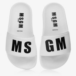 إم إس جي إم-شبشب سلايدرز بي في سي لون أبيض | Childrensalon Outlet