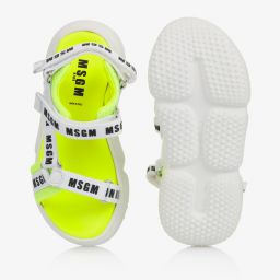 MSGM-Бело-желтые сандалии | Childrensalon Outlet