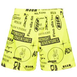 MSGM-Желто-черные плавки-шорты | Childrensalon Outlet