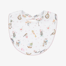 My Little Pie-Baby Girls White Supima Cotton Sofia Bib | Childrensalon Outlet