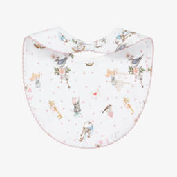 My Little Pie-Baby Girls White Supima Cotton Sofia Bib | Childrensalon Outlet