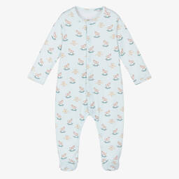 My Little Pie-Blue Rocking Horse Supima Cotton Babygrow | Childrensalon Outlet