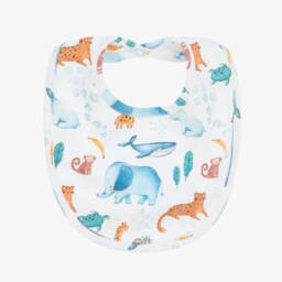 My Little Pie-Boys Ivory Animal Feeding Bib | Childrensalon Outlet