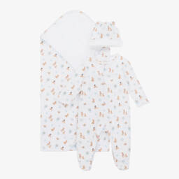 My Little Pie-طقم أفرول بيلا بلو قطن سوبيما لون أبيض للأولاد | Childrensalon Outlet