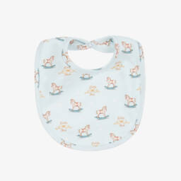 My Little Pie-Boys Pale Blue Rocking Horse Bib | Childrensalon Outlet