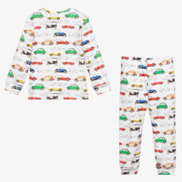 My Little Pie-Белая хлопковая пижама с машинками | Childrensalon Outlet