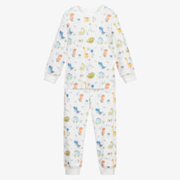 My Little Pie-Boys White Dinosaur Pyjamas | Childrensalon Outlet