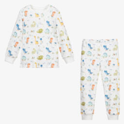 My Little Pie-Boys White Dinosaur Pyjamas | Childrensalon Outlet