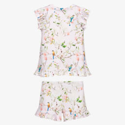 My Little Pie-Розовая хлопковая пижама с магнолиями | Childrensalon Outlet