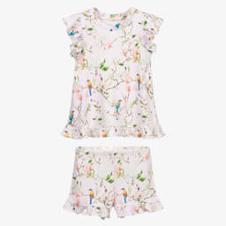 My Little Pie-Розовая хлопковая пижама с магнолиями | Childrensalon Outlet