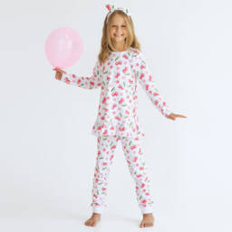 My Little Pie-Girls Ivory Cherry Cotton Pyjama Set | Childrensalon Outlet