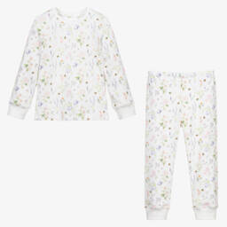 ماي ليتل باي-بيجاما قطن سوبيما عضوي لون عاجي للبنات | Childrensalon Outlet