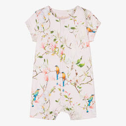 My Little Pie-Розовый песочник из хлопка супима с магнолиями | Childrensalon Outlet