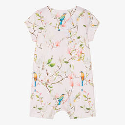 My Little Pie-Розовый песочник из хлопка супима с магнолиями | Childrensalon Outlet