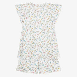 ماي ليتل باي-بيجاما قطن سوبيما عضوي لون أبيض للبنات | Childrensalon Outlet