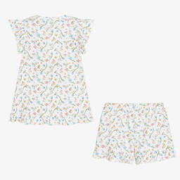 ماي ليتل باي-بيجاما قطن سوبيما عضوي لون أبيض للبنات | Childrensalon Outlet