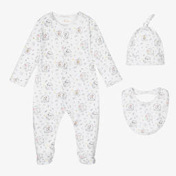 My Little Pie-Белый комплект с комбинезоном с кроликами | Childrensalon Outlet