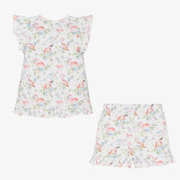 My Little Pie-بيجاما شورت قطن سوبيما عضوي لون أبيض للبنات | Childrensalon Outlet