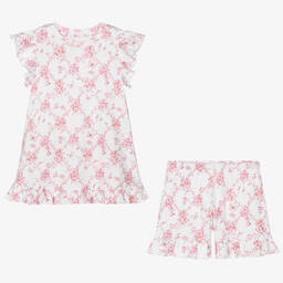 My Little Pie-Girls White & Pink Supima Florence Pyjamas | Childrensalon Outlet