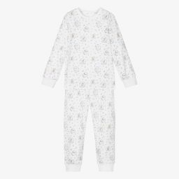 My Little Pie-بيجاما قطن عضوي سوبيما جيرسي لون أبيض للبنات | Childrensalon Outlet