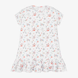 ماي ليتل باي-قميص نوم قطن سوبيما عضوي لون أبيض للبنات | Childrensalon Outlet