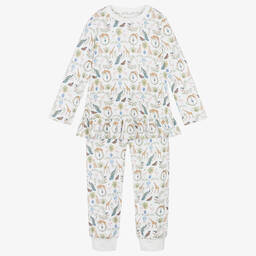 My Little Pie-Белая пижама из хлопка супима с фантазийным принтом | Childrensalon Outlet