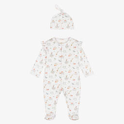 My Little Pie-Girls White Supima Cotton Minty Babygrow Set | Childrensalon Outlet