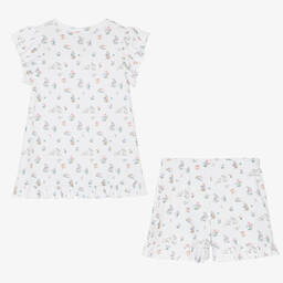 My Little Pie-Girls White Supima Cotton Muffin Pyjamas | Childrensalon Outlet