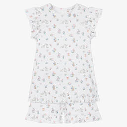 My Little Pie-Girls White Supima Cotton Muffin Pyjamas | Childrensalon Outlet